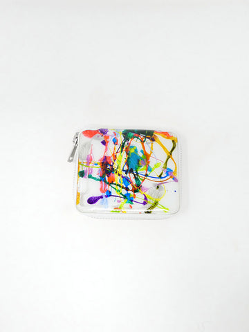 Macromauro Paint Wallet, White Multi, Square