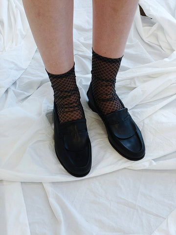 Darner Socks Mini Black Fishnet, Black - Stand Up Comedy