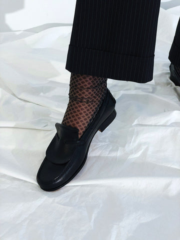 Darner Socks Mini Black Fishnet, Black