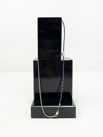 Santangelo Northern Exposure Necklace, Purple/Black/Blue Stripe